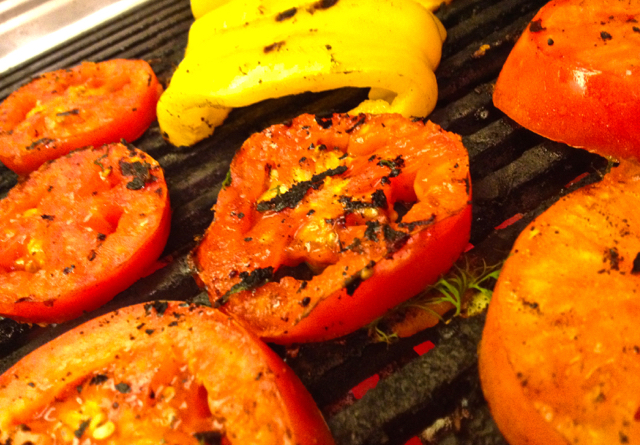 For a twist, try Grilling your Tomatoes and Peppers before added them to your Sandwich, Salad or favorite Recipe.
